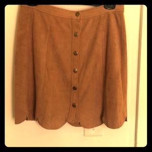 Suede skirt